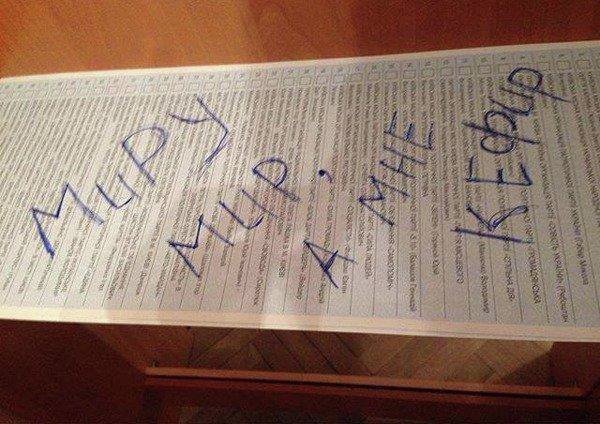 Виборчий креатив: як українці-«противсіхи» псували бюлетні. ФОТО