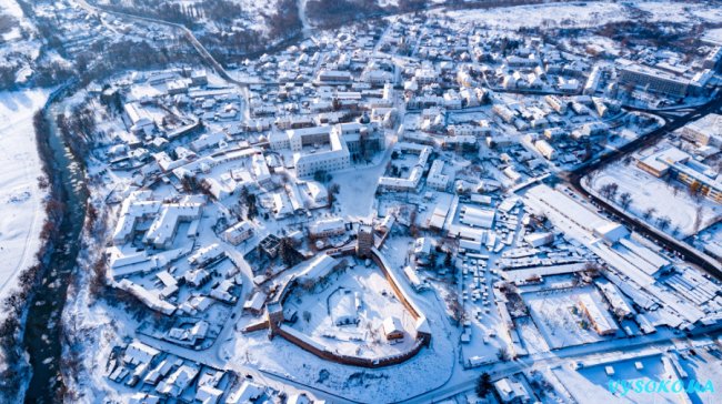 Засніжений Луцьк показали з висоти. ФОТО