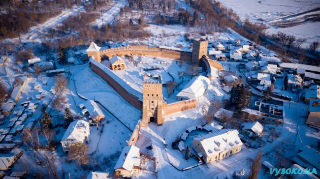 Засніжений Луцьк показали з висоти. ФОТО