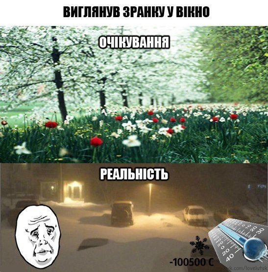 Сніг і сміх: інтернет знову жартує