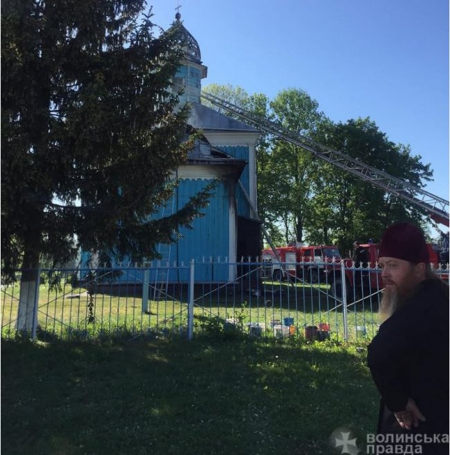 На Волині горіла церква. ФОТО