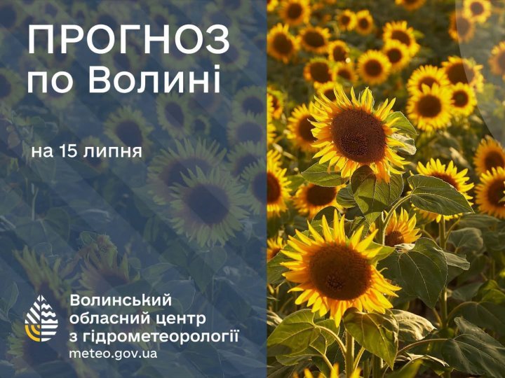Яка буде погода в Луцьку та на Волині у середу, 15 липня