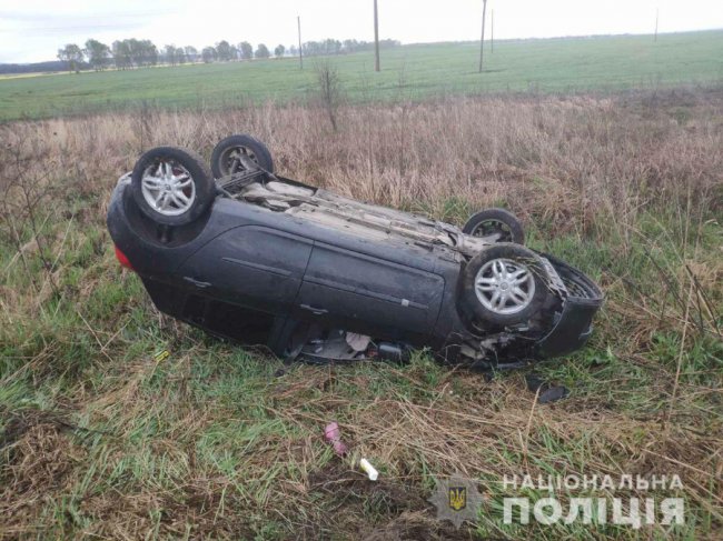 На трасі «Доманове-Ковель-Чернівці-Теребляче» через аварію дві автівки злетіли у кювет. ФОТО