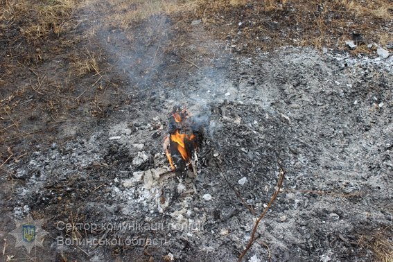 Ковельські поліцейські спалили наркотики. ФОТО