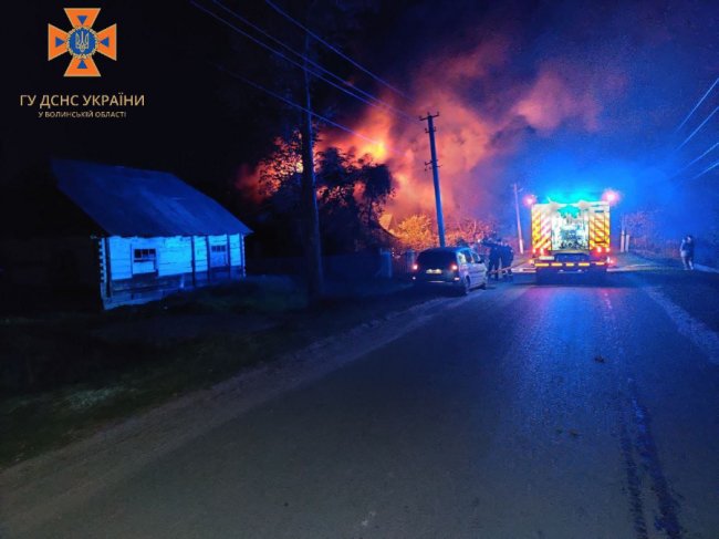 На Волині горіли житлові будинки