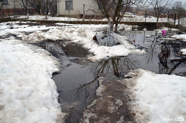 Через відлигу «плаває» приватний сектор у Луцьку. ФОТО