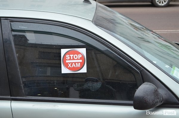 У Луцьку «Автомайдан» вчив водіїв паркуватися. ФОТО