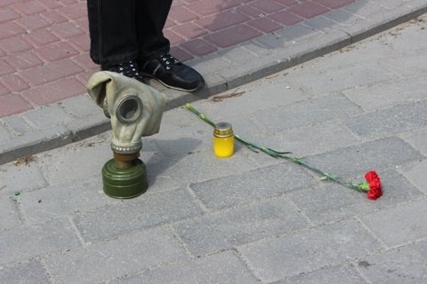 У Луцьку чорнобильців вшанували «живою експозицією». ФОТО