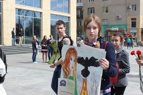 У Луцьку чорнобильців вшанували «живою експозицією». ФОТО