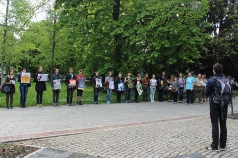 У Луцьку чорнобильців вшанували «живою експозицією». ФОТО