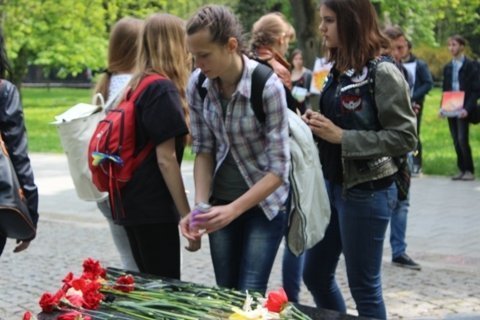 У Луцьку чорнобильців вшанували «живою експозицією». ФОТО