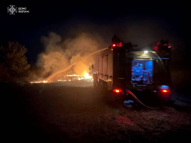 На Волині через підпал сухої трави загорілися два дачні будинки та три хати-пустки