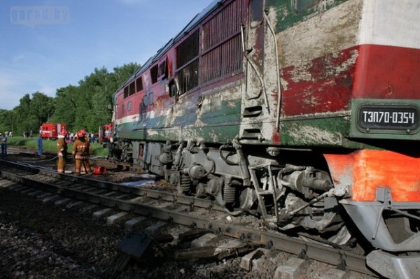 Аварія українського потягу в Білорусі. ФОТО