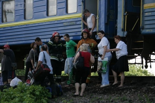 Аварія українського потягу в Білорусі. ФОТО