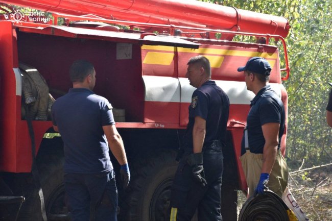 У Луцькому районі четверту добу триває гасіння пожежі лісу