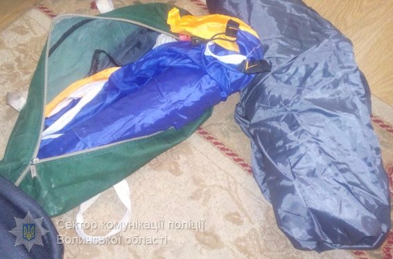 Ковельська поліція шукає власників викраденого туристичного спорядження. ФОТО