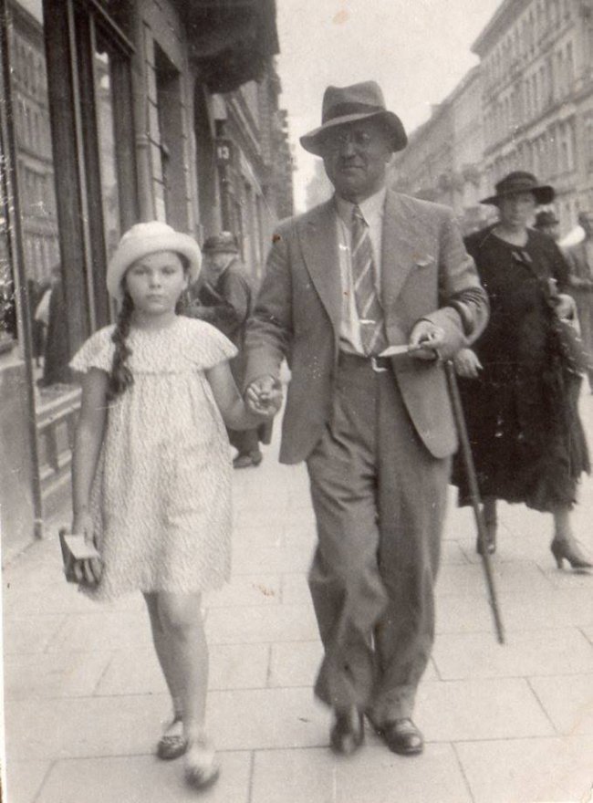 Тадеуш Парис з донькою Христиною, м. Варшава, 1930-ті роки