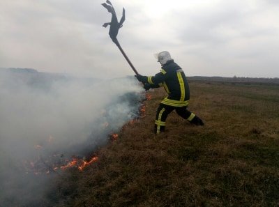 На Волині за минулий тиждень рятувальники 92 рази виїжджали на гасіння сухої трави. ФОТО. ВІДЕО