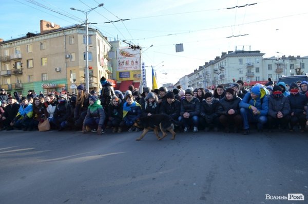 У Луцьку на Євромайдані – навіть собаки. ФОТО