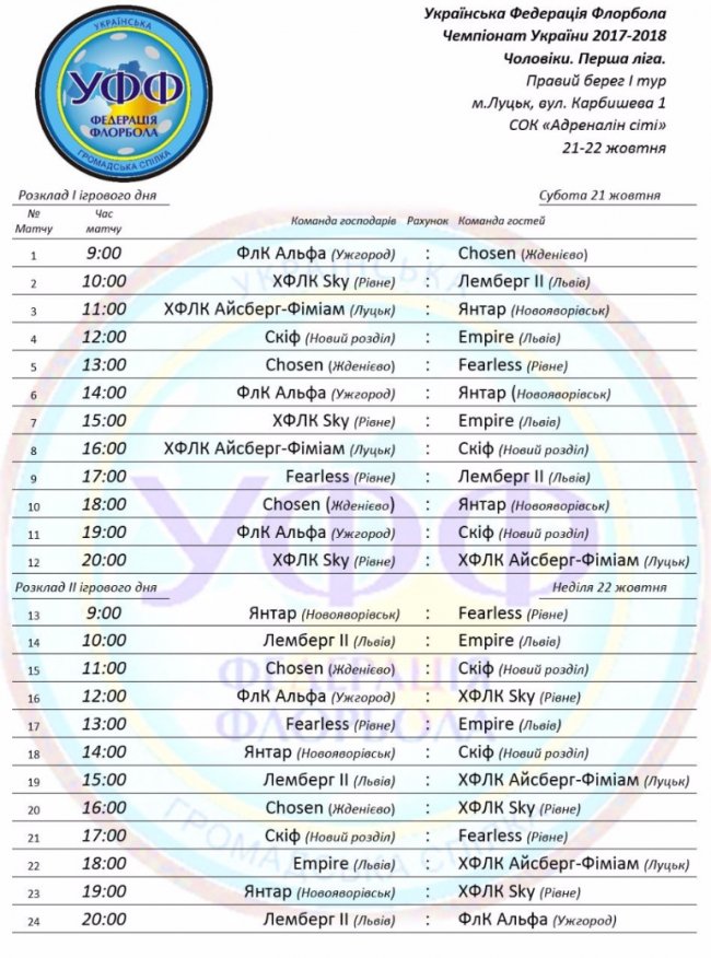 На Волині буде чемпіонат України з флорболу