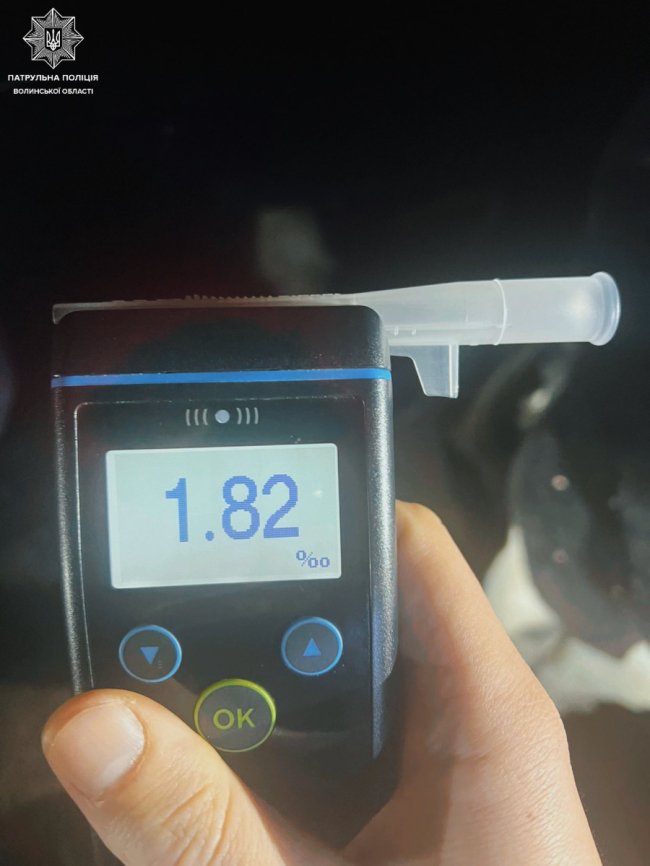 На Волині вночі затримали п'яну водійку