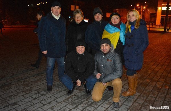 Автомайданівець Сергій Поха, депутат Луцькради Андрій Козюра, Лілія Кревська 