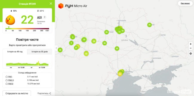 У Луцьку всі охочі зможуть стежити за якістю повітря