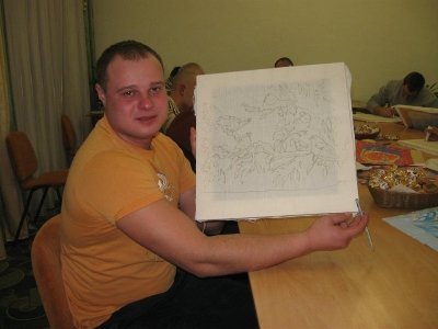 На Андріївських вечорницях волинських бійців пригощали варениками. ФОТО