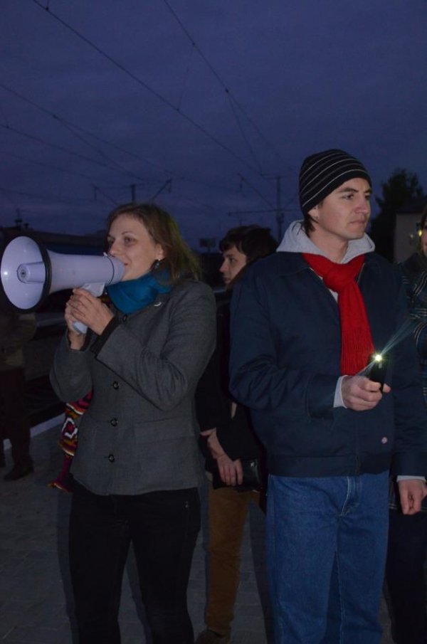 Як у Луцьку зустрічали потяг «Ковель – Чернівці». ФОТО