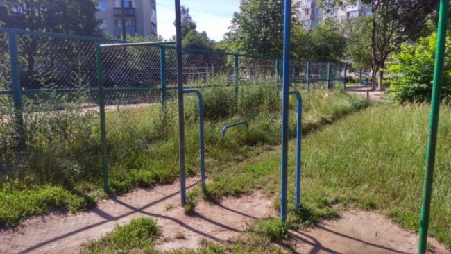 У Луцьку майдачник для воркауту обріс травою, люди просять негайно покосити 