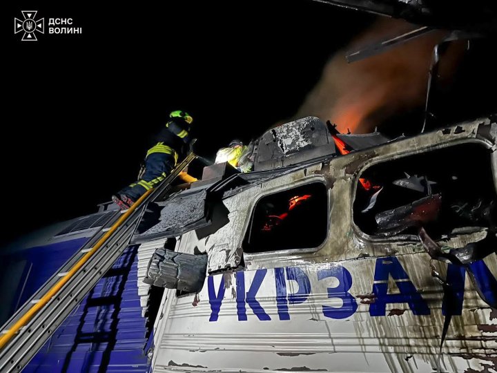 На Волині вночі російський дрон атакував тепловоз неподалік кордону із Польщею