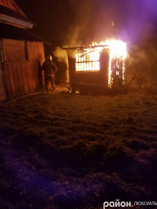 На Волині вночі сталася пожежа