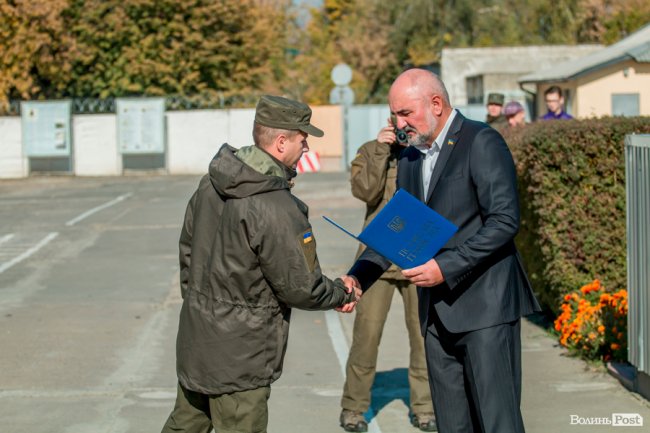 У Луцьку з Днем захисника України привітали нацгвардійців. ФОТО