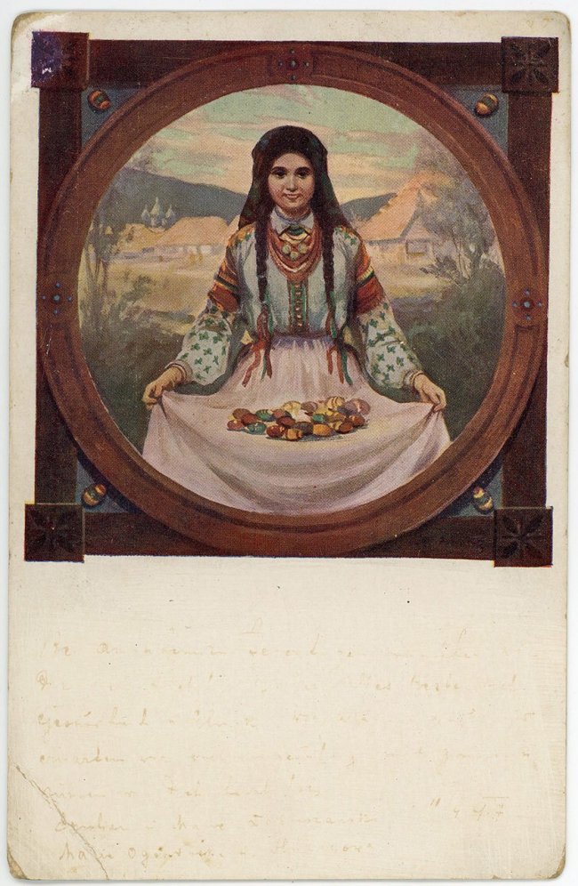 Великодня поштівка, видана у Львові в 1913 році. З колекції Романа Метельського