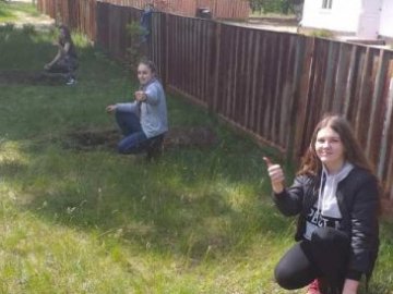 Учні волинської школи заклали сад з японських дерев