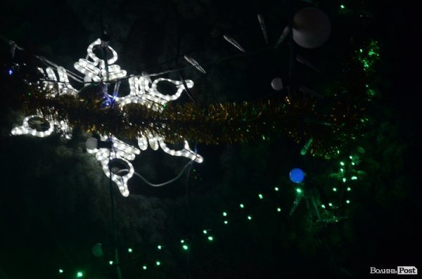 У Луцьку запалили новорічну ялинку. ФОТО