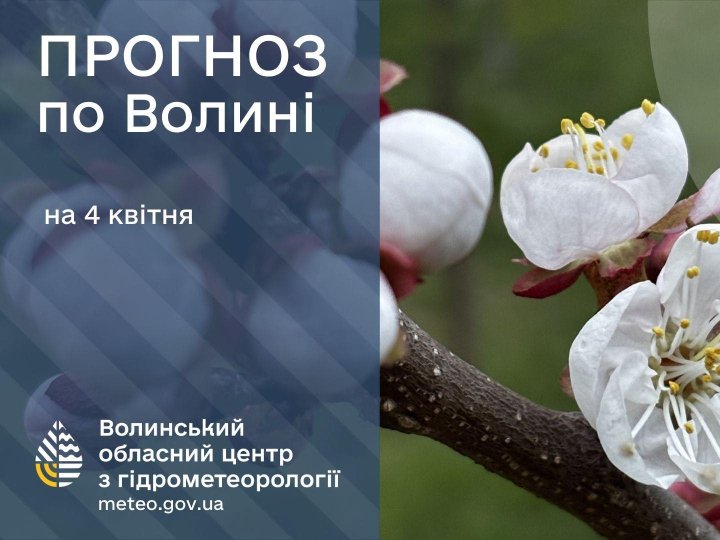 Якою буде погода у Луцьку та на Волині 4 квітня