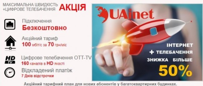 У ЖК «Парковий квартал» підключають швидкісний інтернет від UAinet*