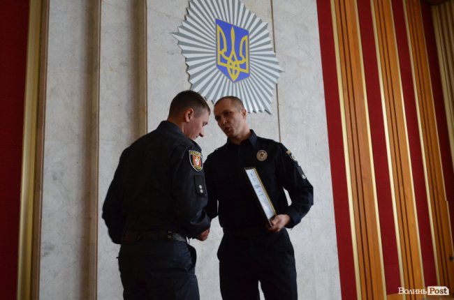 У Луцьку правоохоронців привітали з річницею створення Нацполіції. ФОТО