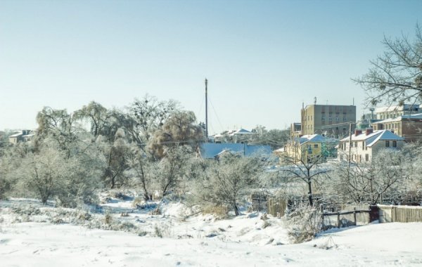 Волинське містечко перетворилося у засніжену казку