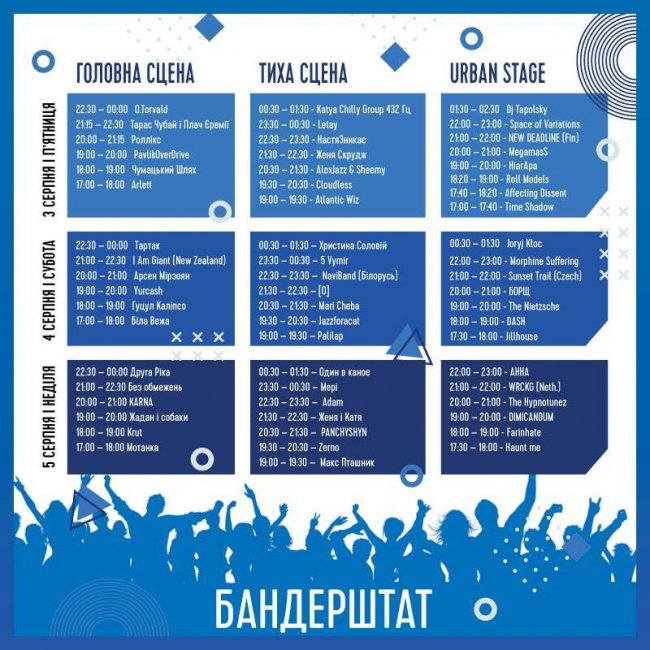 Опублікували погодинну програму «Бандерштату 2018». ФОТО