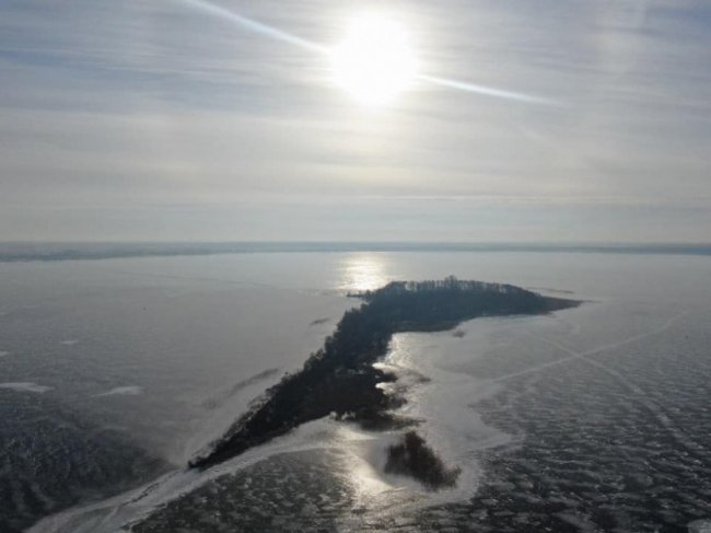 Зимовий Світязь з висоти пташиного польоту. ФОТО