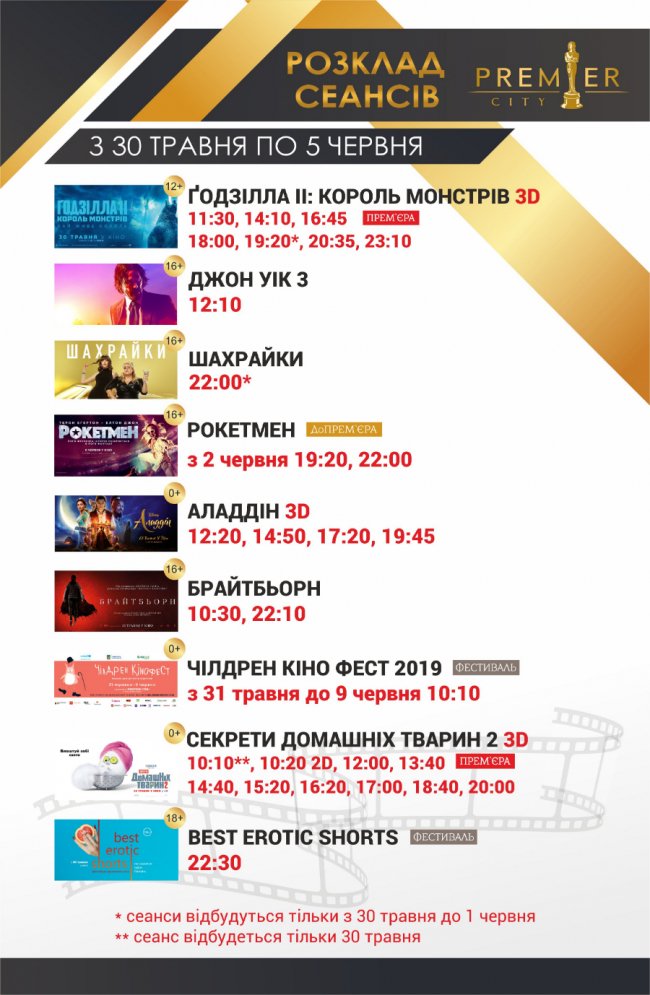 Які прем'єри покажуть у кінотеатрі «PremierCity»*
