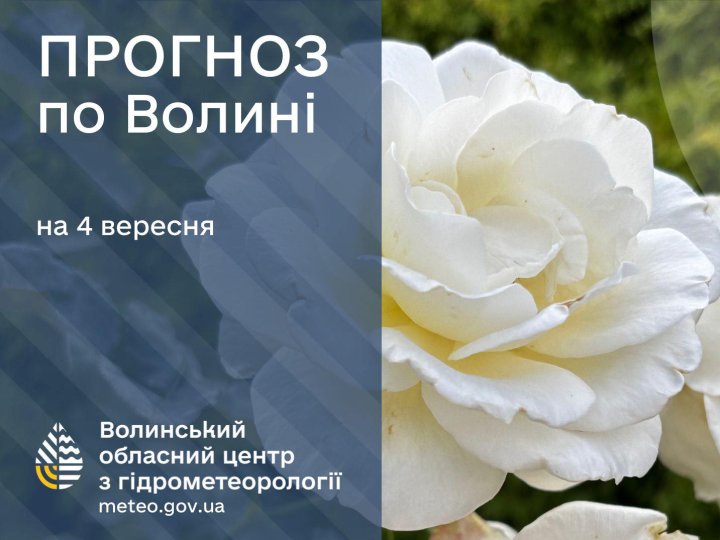 Якою буде погода у Луцьку та на Волині у середу, 4 вересня