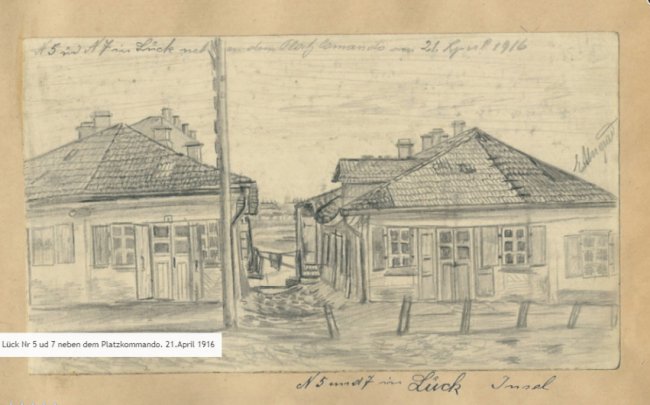 Луцьк на столітніх малюнках німецького солдата