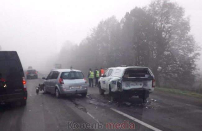 На Волині – аварія за участю автомобіля «Волиньобленерго». ФОТО
