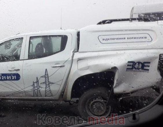 На Волині – аварія за участю автомобіля «Волиньобленерго». ФОТО