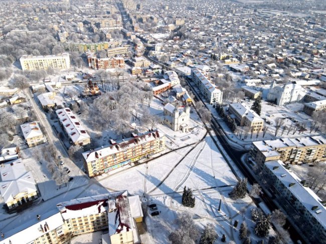 Засніжене волинське місто показали з висоти. ФОТО. ВІДЕО