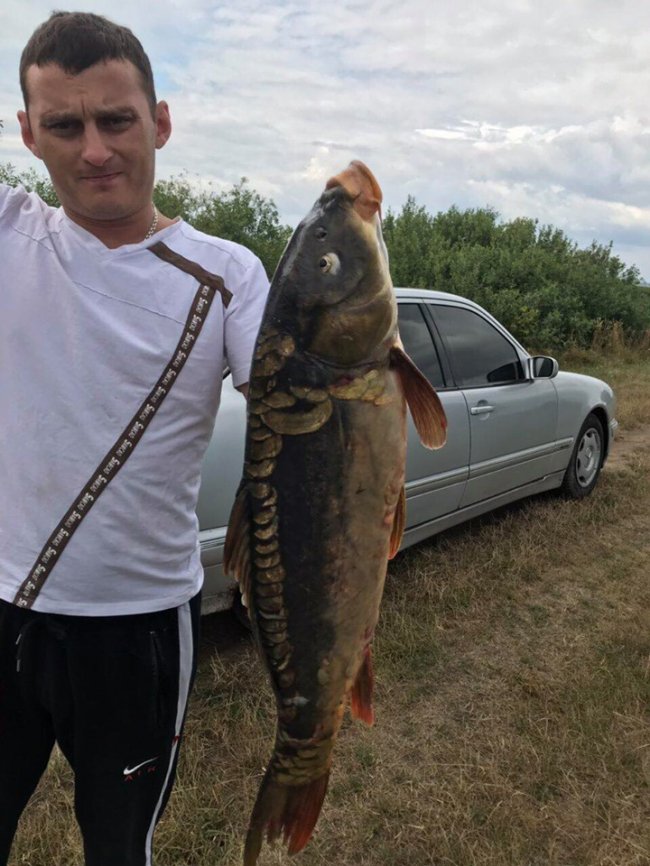 Волинянин упіймав коропа вагою 9 кілограмів. ФОТО