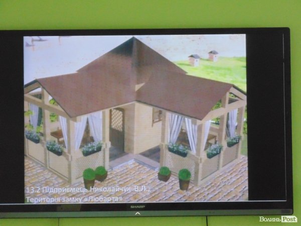 Проект літнього кафе, яке підприємець просив поставити у Луцькому замку